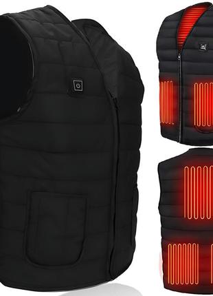 Согревающий жилет с подогревом, зимняя жилетка с подогревом +25-45 °c от usb, унисекс