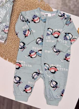 Новогодний слип человечек 62 h&m хлопок