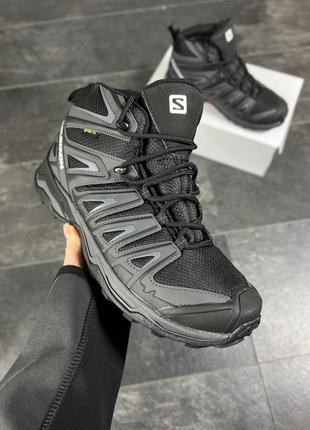 Черевики salomon than x ultra pioneer black-grey  fur ❄️