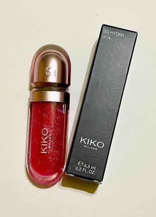 Масло для губ kiko milano 3d hydra lip oil 04 cherry