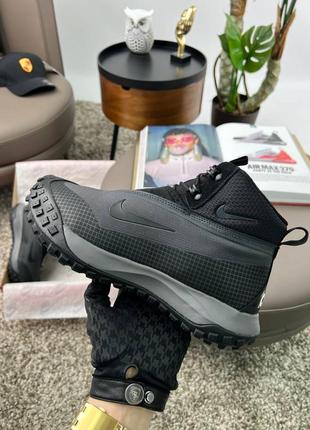 Кроссовки nike acg mountain fly black grey yellow fur