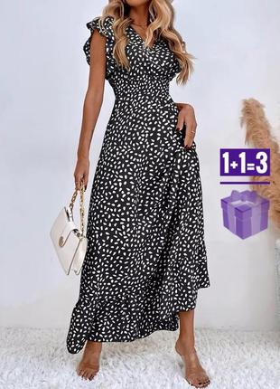 Длинное платье в геометрический принт shein 3xl