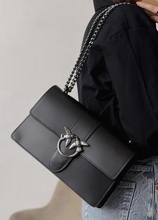 Натуральна шкіряна сумка жіноча італійка пташки, пінко