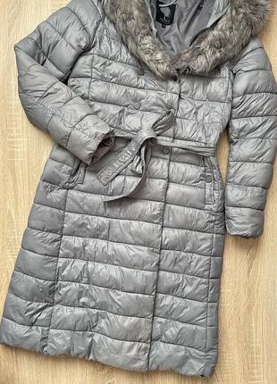Зимове балонове пальто прошите утеплене
