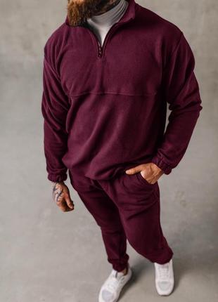 Теплий чоловічій флісовий костюм