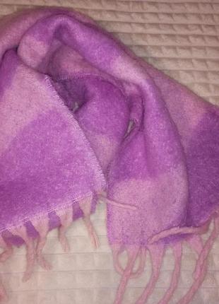 Теплий шарф дреди. натуральний зимовий однотоний кашеміровий шарф