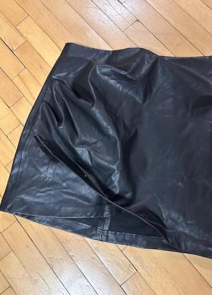 Юбка stradivarius эко кожа2 фото