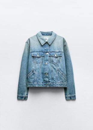 Джинсовый пиджак zara