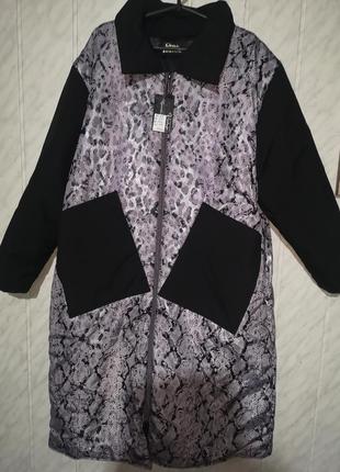 Пуховик батал пальто на пышную грудь до 134см