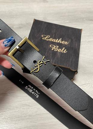 Женский ремень черный китай 3см кожа, ремень женский с коробкой, ремень женский в...