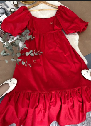 Новое поплиновое миди платье primark3 фото