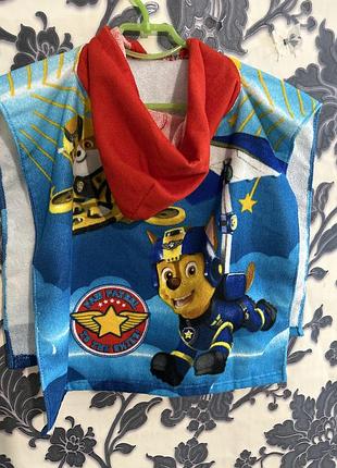 Детское полотенце накидка щенячий патруль