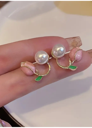 Серьги тюльпаны