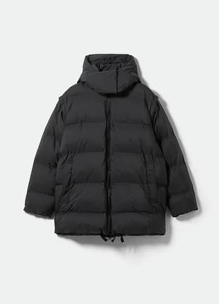 Пуховик / пуфер weekday, h&m ( черный )