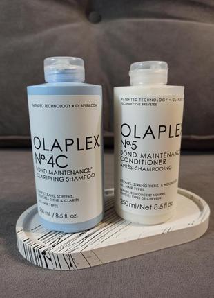Шампунь і кондиціонер olaplex no. 4c no. 5 bond maintenance по 250мл