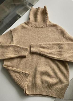 🤎стильный теплый свитер с горлом дорогой бренд uniqlo! 100% мʼягка вовна6 фото