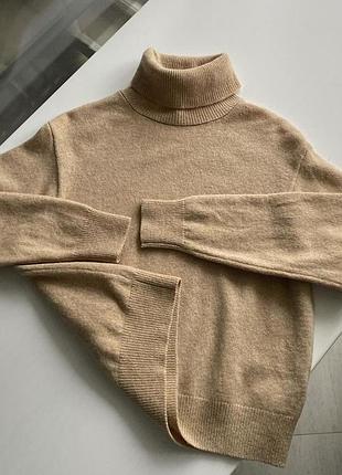 🤎стильный теплый свитер с горлом дорогой бренд uniqlo! 100% мʼягка вовна9 фото