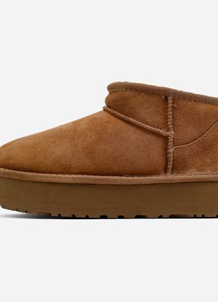 Замшевые угги ugg shoes mini platform brow5 фото