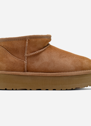 Замшевые угги ugg shoes mini platform brow6 фото