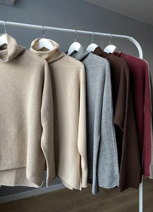 Светр cashmere blend, безшовний гольф, вовна, кашемир, італія