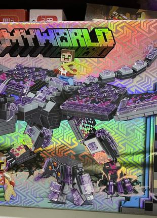 Конструктор майнкрафт эндер дракон minecraft 465 дет для мальчика lb 1194