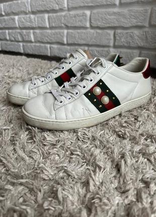 Шкренные кеды мокасины сникерсы gucci skirt ace sneakers