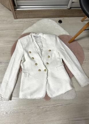 Твидовый пиджак от zara