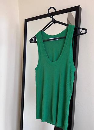 Майка в рубчик zara