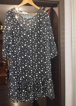 Шифоновое платье с модным принтом coctel de moda