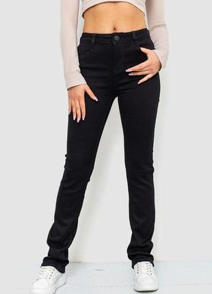 Джинси жіночі стрейч, колір чорний, 214r1449