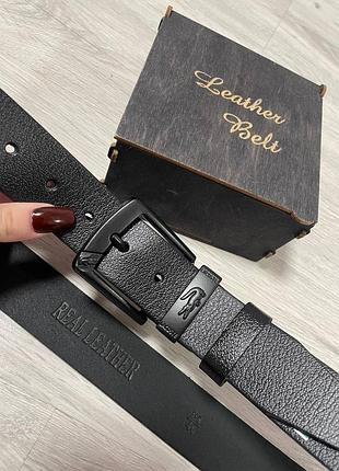 Ремень пояс мужской кожаный в стиле lacoste (+упаковка) / ремень пояс мужественный кожунай в стиле lacoste