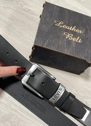 Ремень пояс мужской кожаный в стиле levi’s (+упаковка 🎁) / ремень пояс мужской кожаный в стиле levi’s