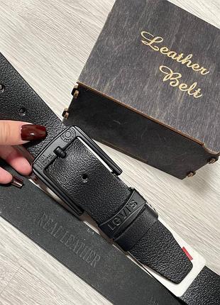 Ремень пояс мужской кожаный в стиле levi’s (+упаковка 🎁) / ремень пояс мужской кожаный в стиле levi’s