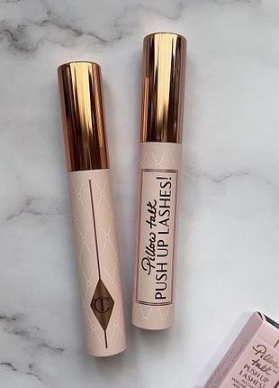 Charlotte tilbury pillow talk push up lashes - super black об'ємна подовжуюча туш для вій чорна