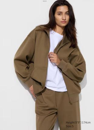 Реглан толстовка з капюшоном dry оверсайз uniqlo