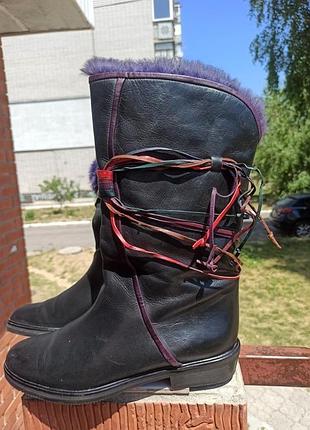 Зимние кожаные сапоги ilga