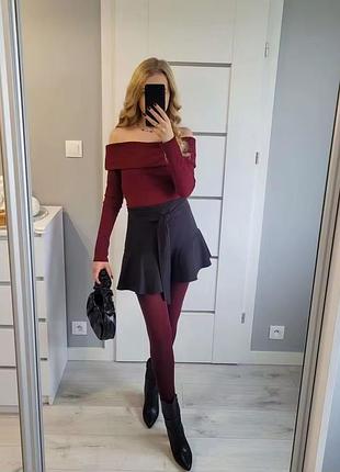 Бордовые колготки 70den 3/4