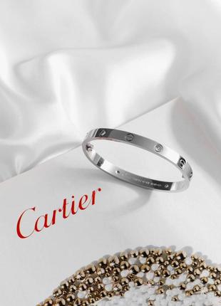Модные белый браслет cartier, браслет популярный cartier на подарок, cartier для подарка в коробке4 фото
