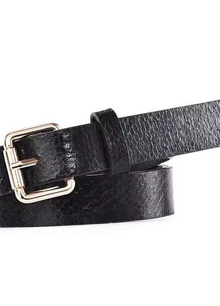 Ремень пасок черный питон из эко кожи на бедра на талию новый
