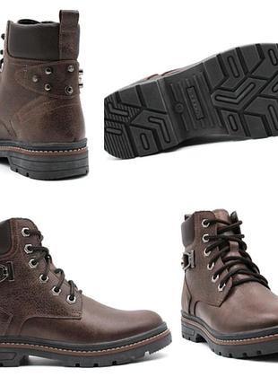 Жіночі зимові чоботи  на шнуровці, шкіра 41