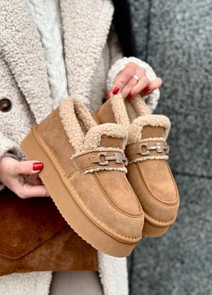 Лоферы зимние