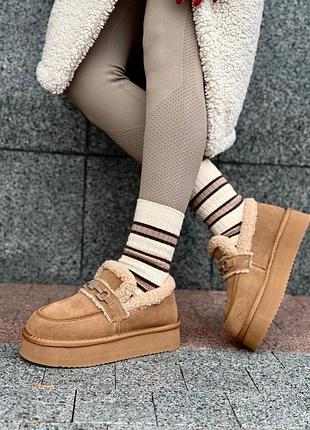 Лоферы зимние