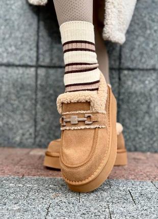 Лоферы зимние