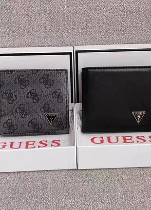 Кошелек гуss черный серый монограммный мужской