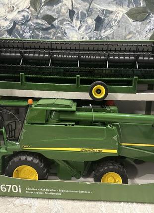 Комбайн bruder (брудер) john deere combine harvester t670i