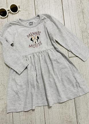 Легкое коттоновое платье от primark с микки маусом на девочку 12-24мис.