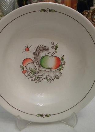 Тарелка детская ёжик глубокая ссср буды новая №т64