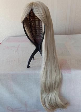 Длинный парик блонд, новая, прямая, термостойкая, с челкой, парик