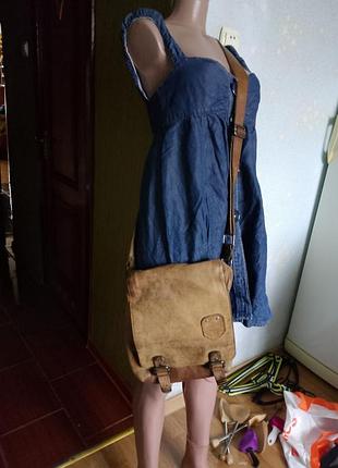 Брендові шкіряна сумка, месенджер aunts&uncles