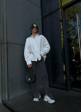 Базова сорочка біла оверсайз